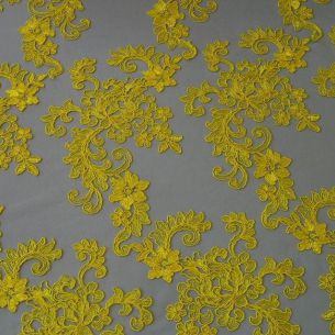 TULE BORDADO GÁLIA AMARELO.  2