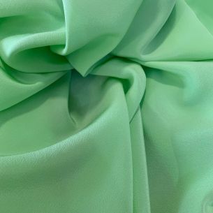 Tecido Crepe de Chine Liso Menta • Conexão Tecidos