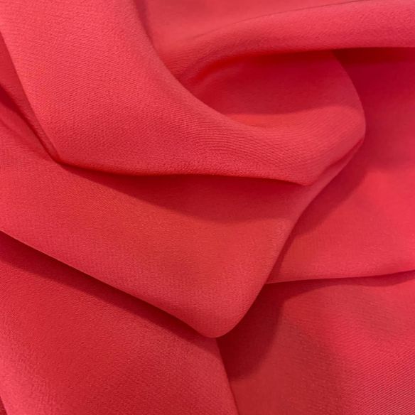 Tecido Crepe de Chine Liso Coral • Conexão Tecidos