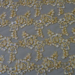 TULE BORDADO DOURADO • Conexão Tecidos 2