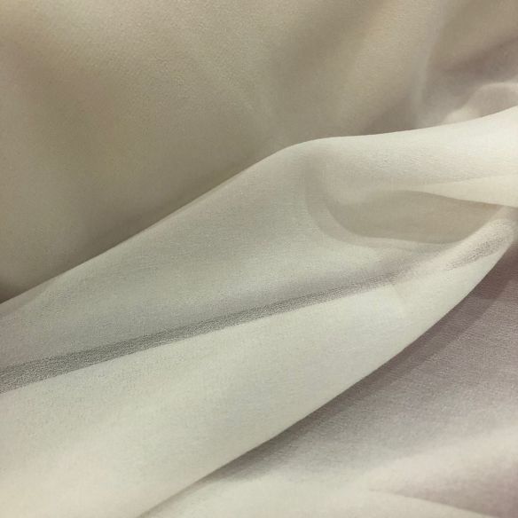 Tecido Musseline De Seda Lisa Off White • Conexão Tecidos