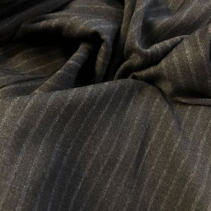 TECIDO LÃ FRIA TROPICAL CLASSIC CINZA LISTRADO • Conexão Tecidos