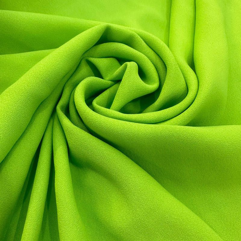 Tecido Crepe Patou Verde Cítrico • Conexão Tecidos
