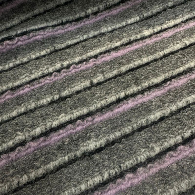 Tecido Lã Pura Bouclê Listras • Conexão Tecidos