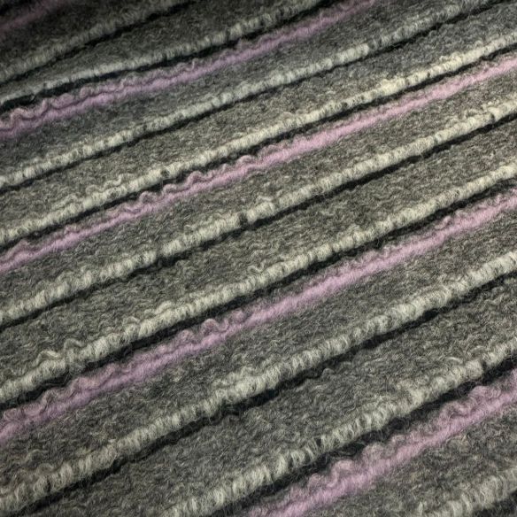 Tecido Lã Pura Bouclê Listras • Conexão Tecidos