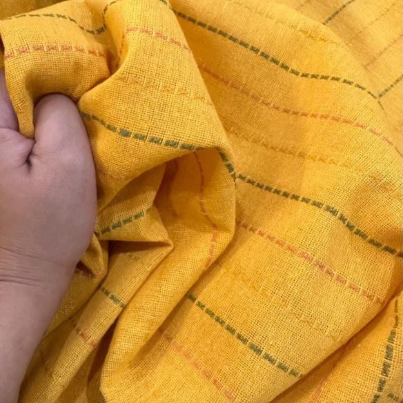 TECIDO LINHO MISTO PESPONTADO MEL • Conexão Tecidos