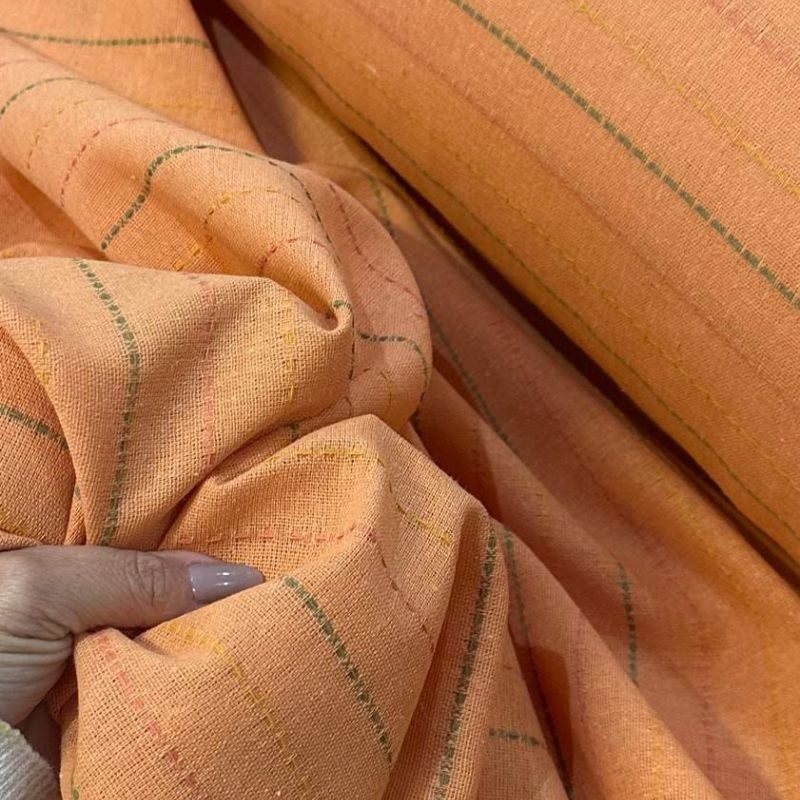 TECIDO LINHO MISTO PESPONTADO PAPAIA • Conexão Tecidos