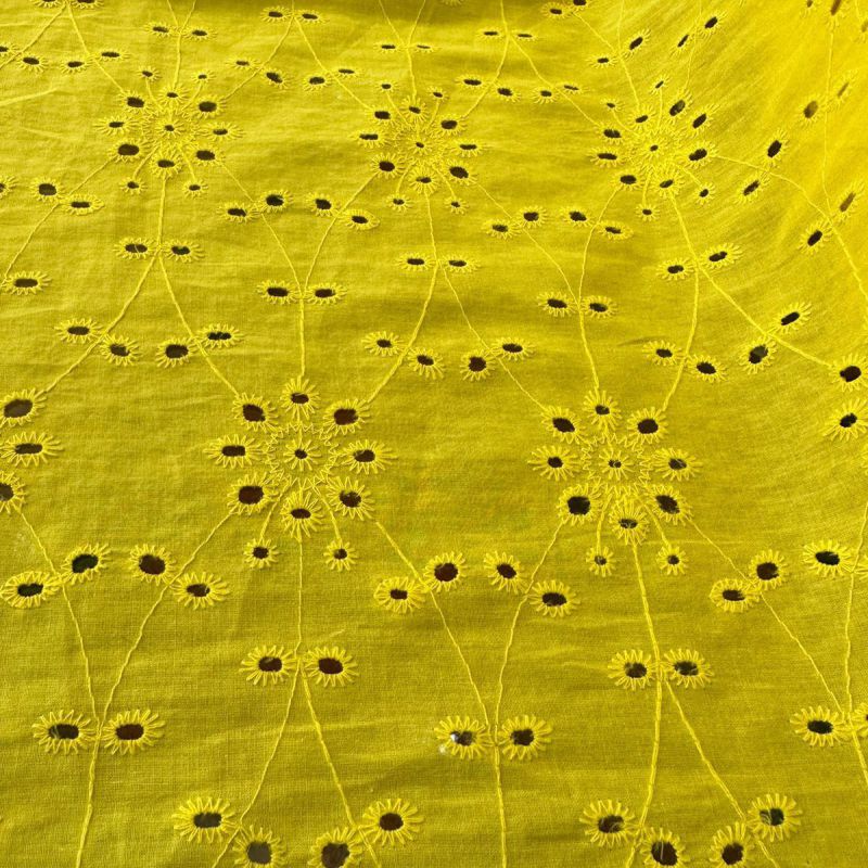 Tecido Lese De Algodão Amarelo Intenso • Conexão Tecidos