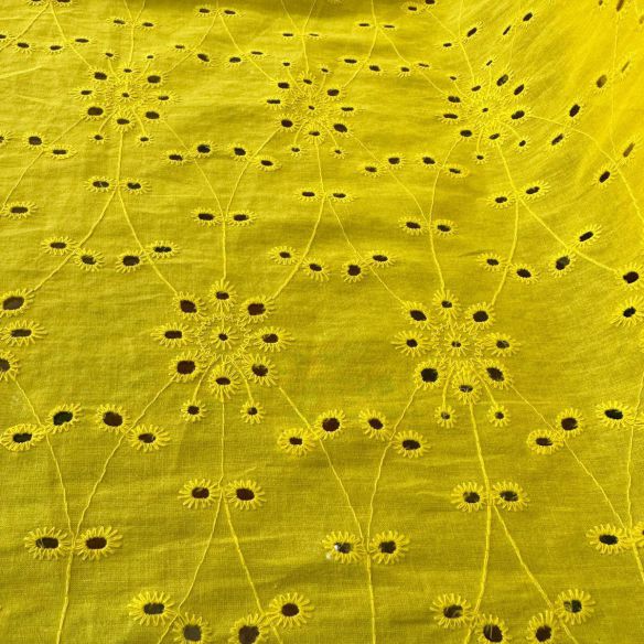 Tecido Lese De Algodão Amarelo Intenso • Conexão Tecidos