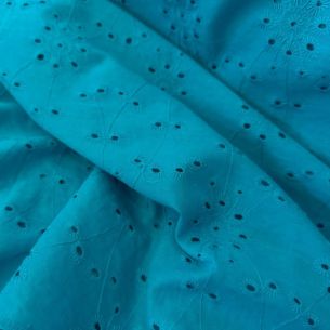 Tecido Lese De Algodão Turquesa • Conexão Tecidos