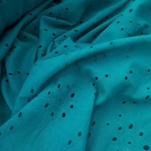 Tecido Lese De Algodão Turquesa • Conexão Tecidos 2