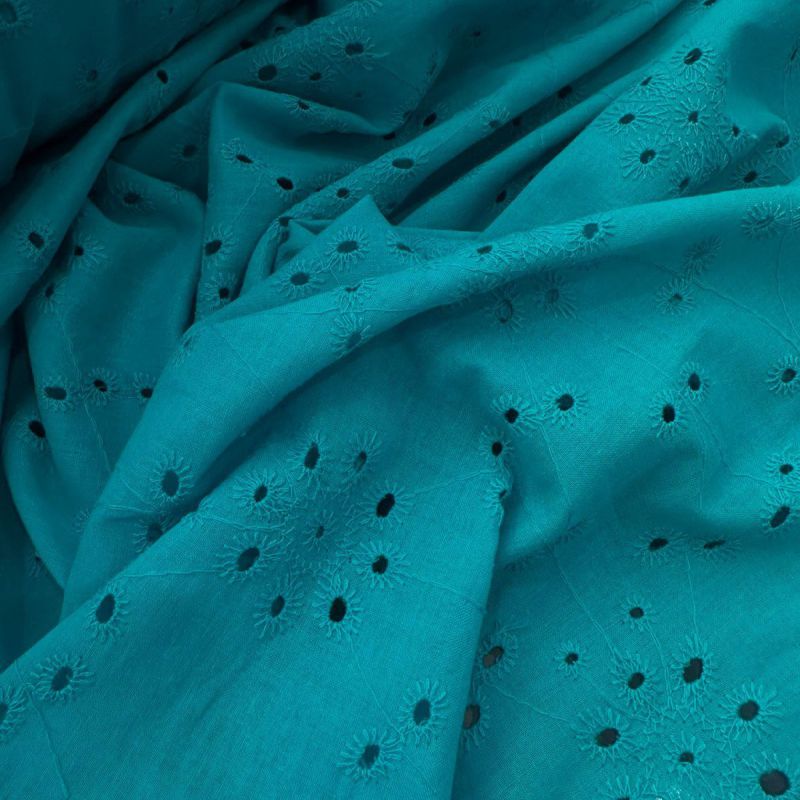 LESE DE ALGODÃO TURQUESA • Conexão Tecidos