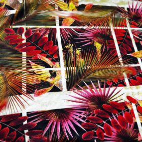 Tecido Viscolycra Estampada Floral Quadros • Conexão Tecidos 2