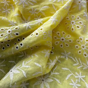 LESE DE ALGODÃO BICOLOR AMARELO SUAVE • Conexão Tecidos