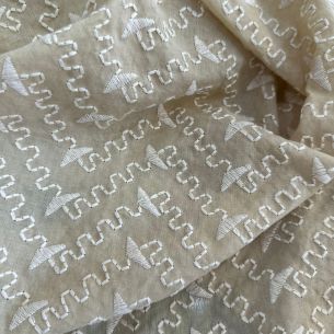 Tecido Lese De Algodão Bicolor Bege • Conexão Tecidos 2