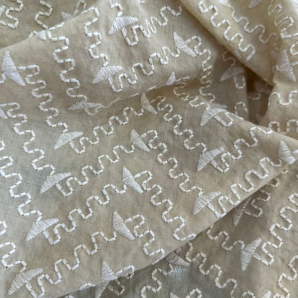 LESE DE ALGODÃO BICOLOR BEGE • Conexão Tecidos