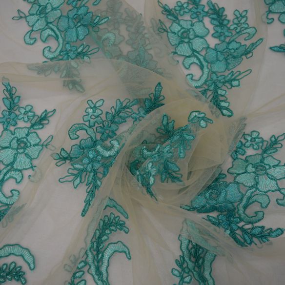 Tecido Tule Bordado Tifany • Conexão Tecidos