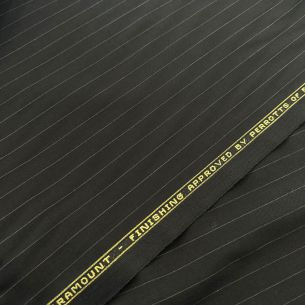 TECIDO LÃ FRIA SUPER TROPICAL CLASSIC PRETO RISCA DE GIZ • Conexão