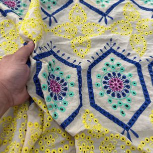 LESE DE ALGODÃO TRICOLOR ANA LUIZA • Conexão Tecidos