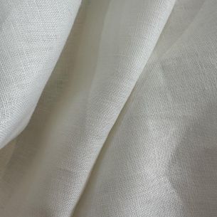 Tecido Linho Puro Liso Branco Off White • Conexão Tecidos
