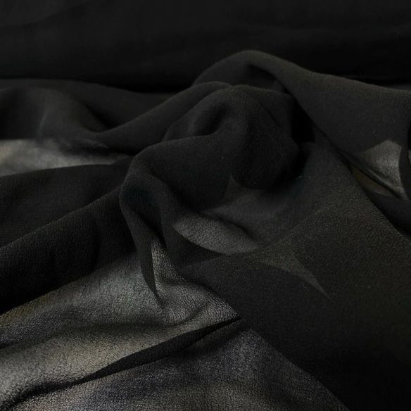 GEORGETE DE SEDA PRETO.  GEORGETE DE SEDA PRETO.