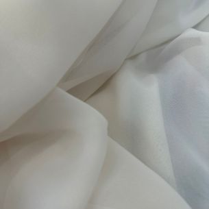 Tecido Georgete De Seda Off White • Conexão Tecidos