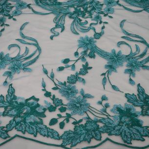 Tecido Tule Bordado Tifany Floral • Conexão Tecidos