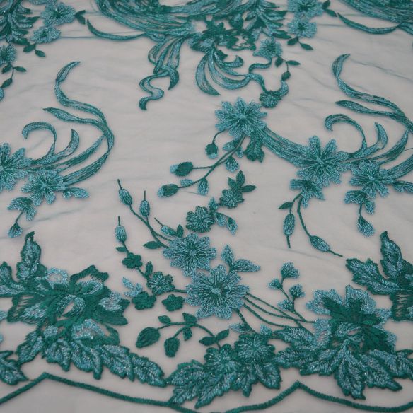 Tecido Tule Bordado Tifany Floral • Conexão Tecidos