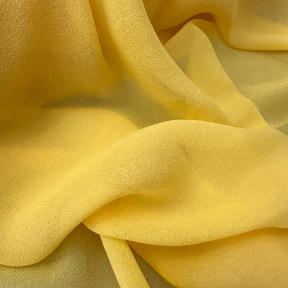 Tecido Georgete De Seda Amarelo • Conexão Tecidos