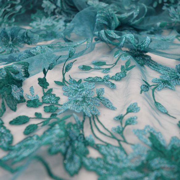 TULE BORDADO TIFANY FLORAL • Conexão Tecidos