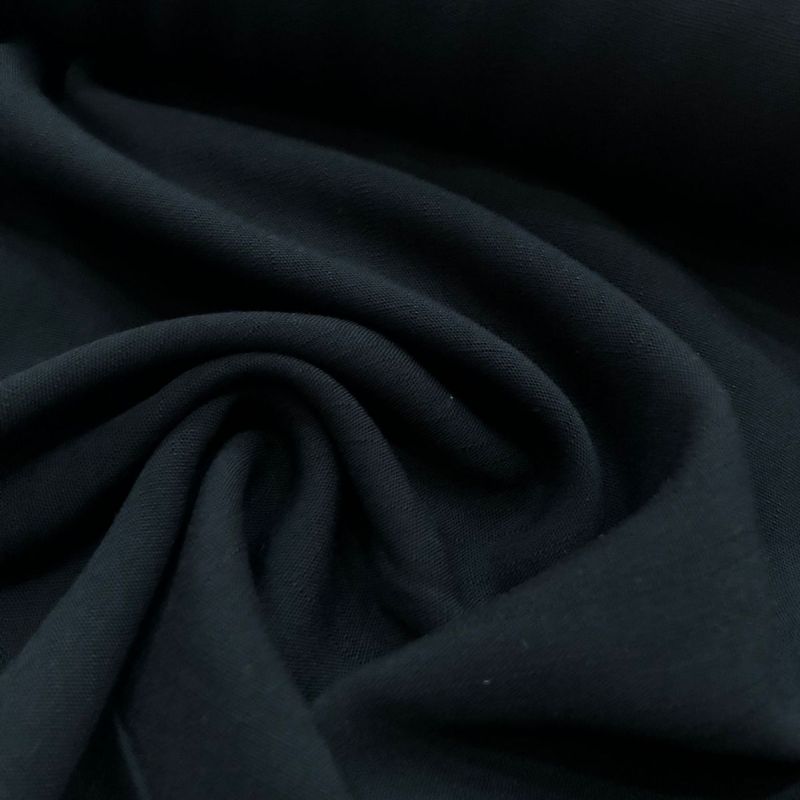 Tecido Viscolinho Liso Preto • Conexão Tecidos