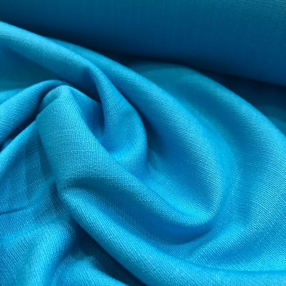 Tecido Viscolinho Liso Azul Capri • Conexão Tecidos