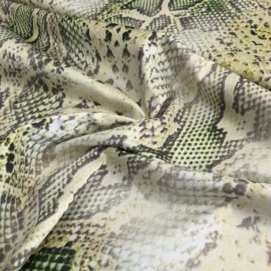 Tecido Sarja Acetinada Estampada Cobra • Conexão Tecidos