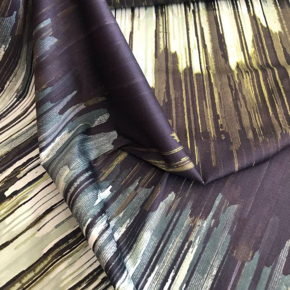 Tecido Sarja Acetinada Estampada Stripes • Conexão Tecidos