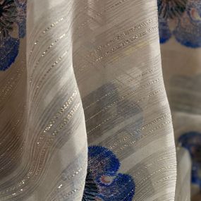 Tecido Chiffon De Seda Estampado Foil • Conexão Tecidos