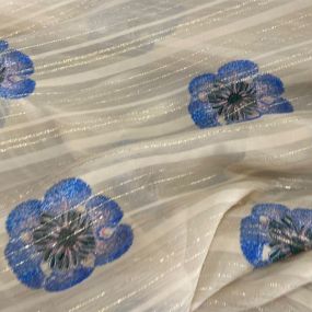 Tecido Chiffon De Seda Estampado Foil • Conexão Tecidos 2