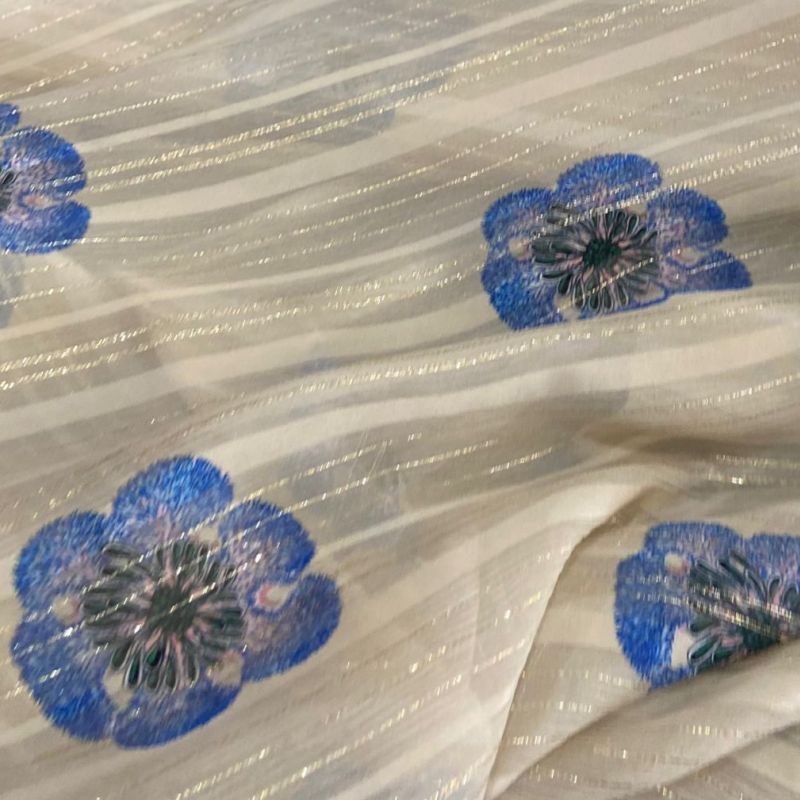 Tecido Chifom De Seda Estampado • Conexão Tecidos