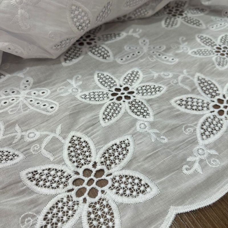 Tecido Renda Richelieu Flores • Conexão Tecidos