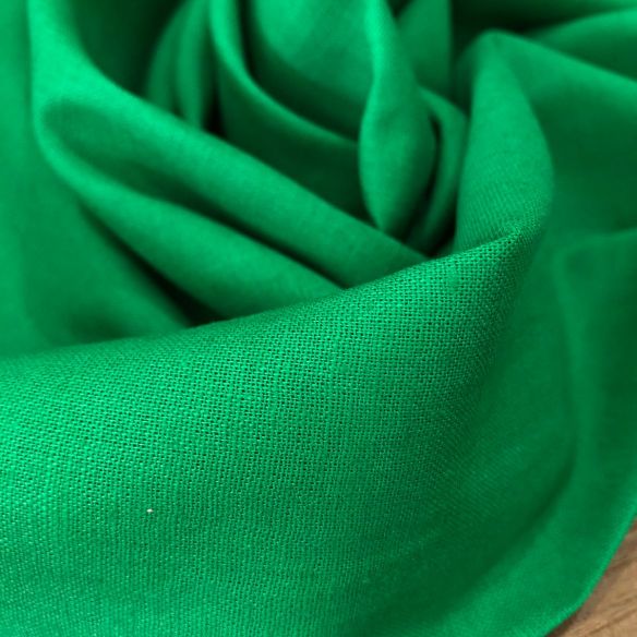 TECIDO CAMBRAIA DE LINHO PURO VERDE FOLHA • Conexão Tecidos