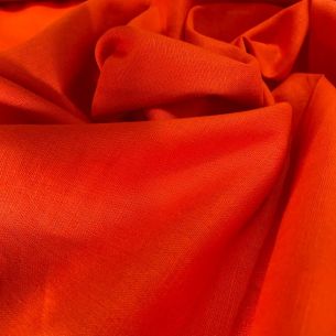 TECIDO CAMBRAIA DE LINHO PURO TANGERINA • Conexão Tecidos