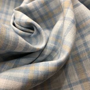 TECIDO CAMBRAIA DE LINHO PURO INDIANO XADREZ 1 • Conexão Tecidos