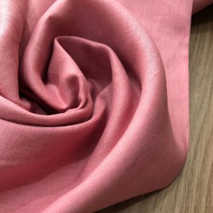 TECIDO CAMBRAIA DE LINHO PURO ROSA SILVESTRE • Conexão Tecidos