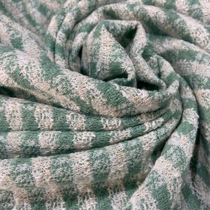 TECIDO TWEED DE MALHA VERDE ÁGUA • Conexão Tecidos 2