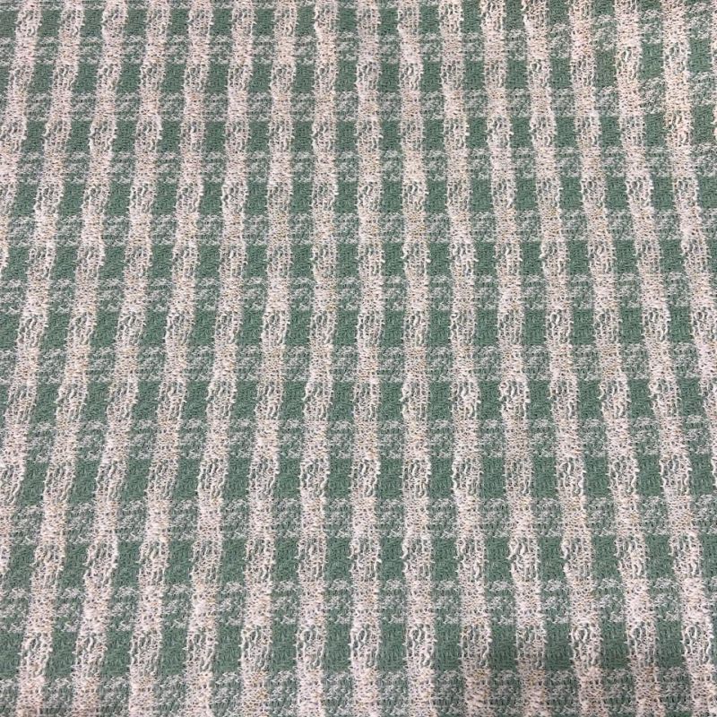 TECIDO TWEED DE MALHA VERDE ÁGUA • Conexão Tecidos