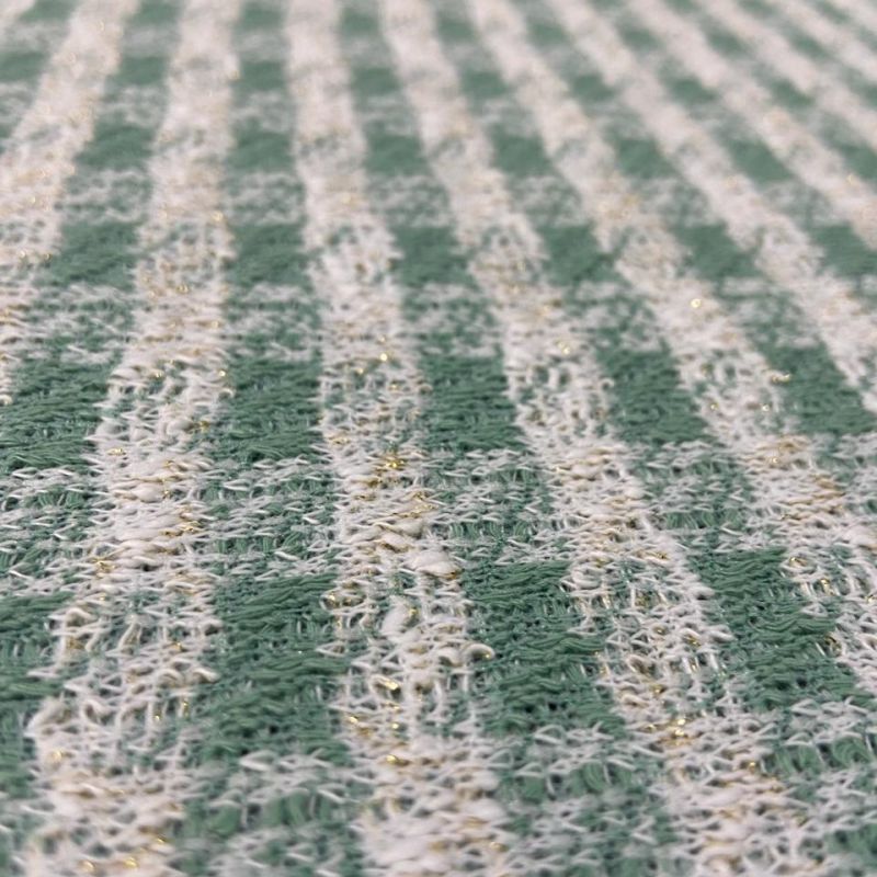 TECIDO TWEED DE MALHA VERDE ÁGUA • Conexão Tecidos