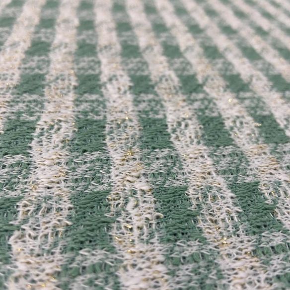 TECIDO TWEED DE MALHA VERDE ÁGUA • Conexão Tecidos