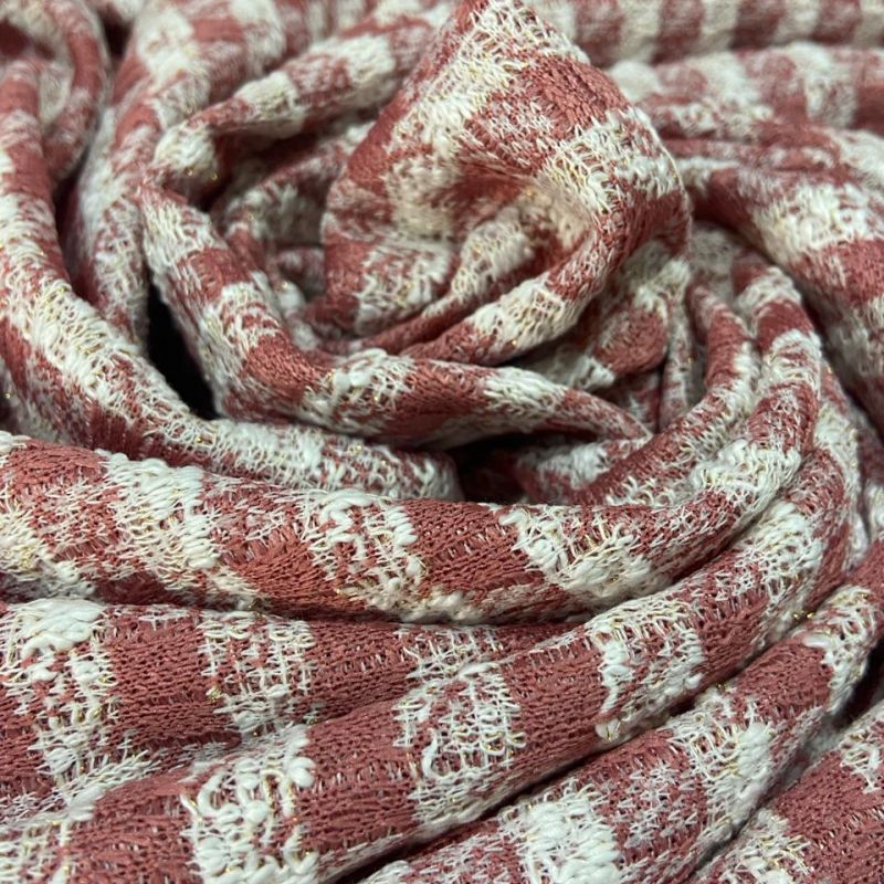 TECIDO TWEED DE MALHA ROSE • Conexão Tecidos