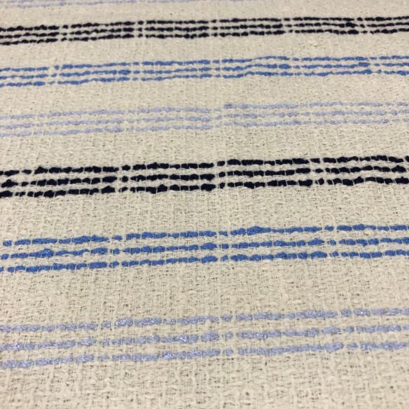 TECIDO TWEED LISTRAS AZUIS • Conexão Tecidos