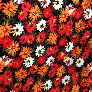 Tecido Viscolinho Estampado Margaridas Coloridas • Conexão Tecidos