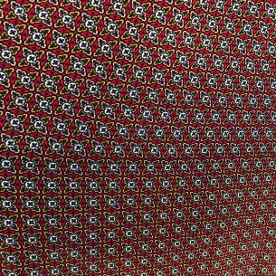 Tecido Viscose Estampa Estônia Vermelha • Conexão Tecidos